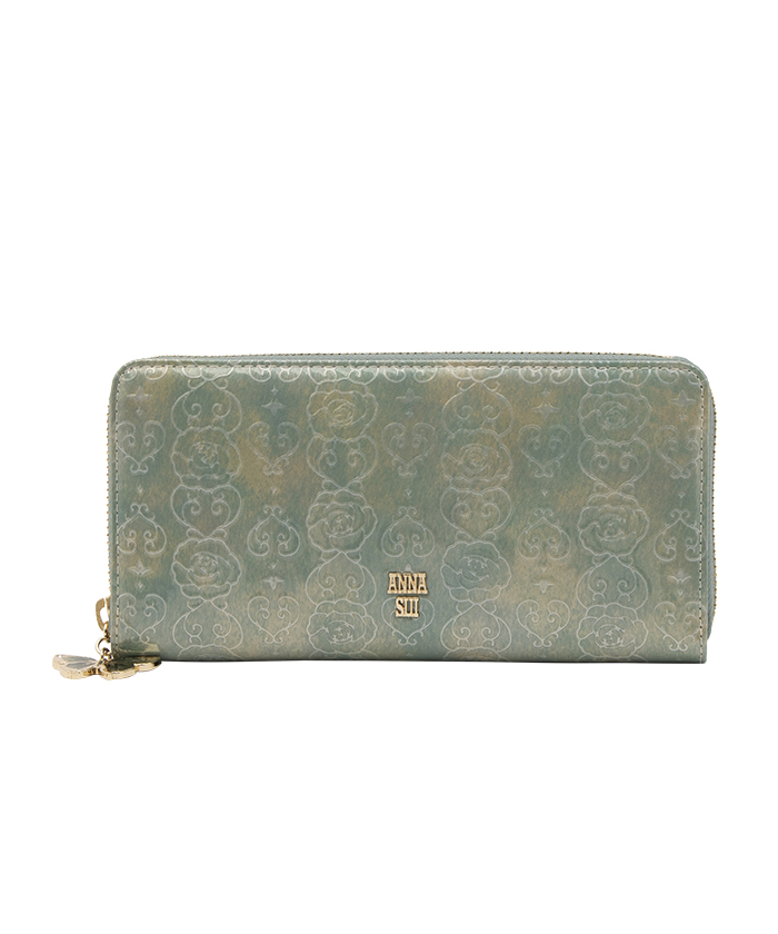 ANNASUI(バッグ) ローズハート ラウンド長財布 ミント F ANNASUI(バッグ) ローズハート ラウンド長財布 ミント F
