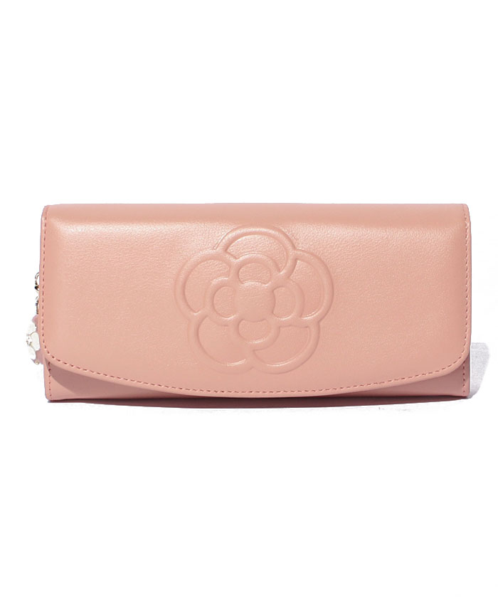 CLATHAS ワッフル フラップ長財布 ピンク F CLATHAS ワッフル フラップ長財布 ピンク F