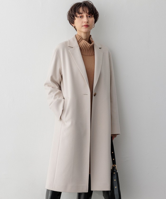 美品✨希少 バーバリーズ XL相当 紺 カシミヤ混 ダブル