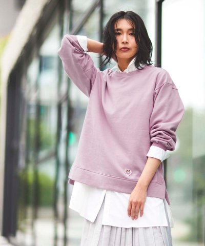 【WEB・一部店舗限定】【ウォッシャブル】タイガーパッチ裏毛プルオーバーカットソ