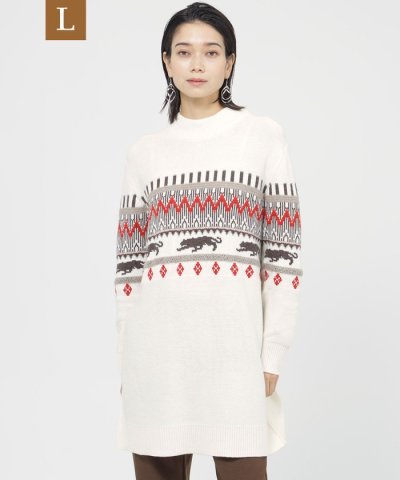 【L】【カタログ掲載品】ノルディックパンサーモックネックプルオーバーニット