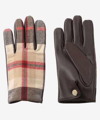 ラムスキン×ハウスチェックグローブ