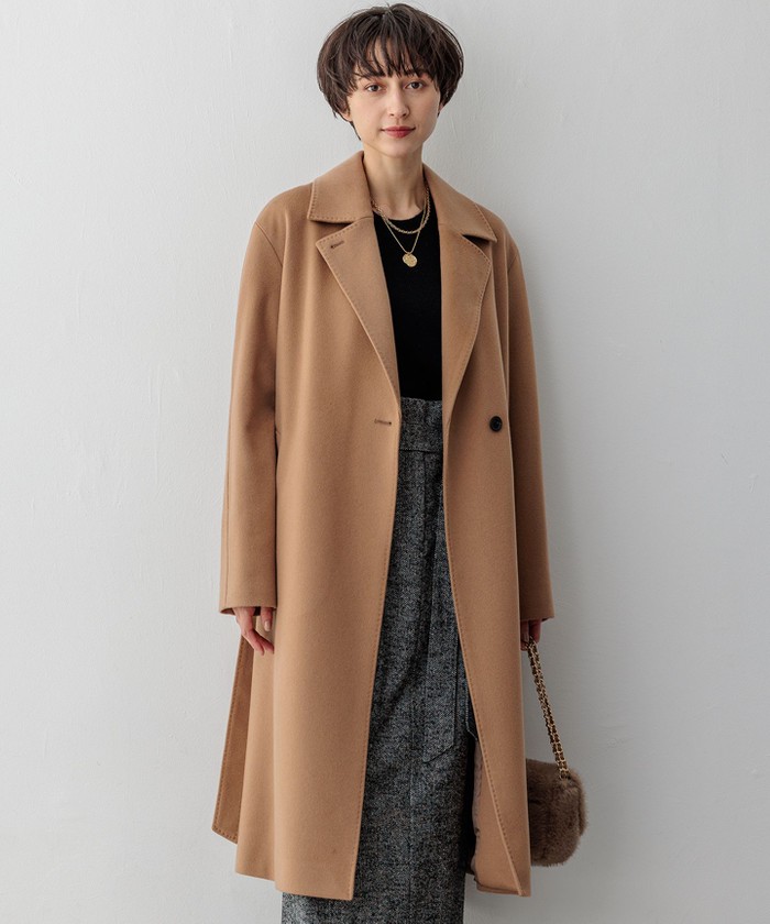 おひさまえくぼ様✨23区 ニジュウサンク ロングコート カシミヤ100% ブラウン系｜コート｜23区 (Lサイズ)(ニジュウサンク Lサイズ)｜阪急