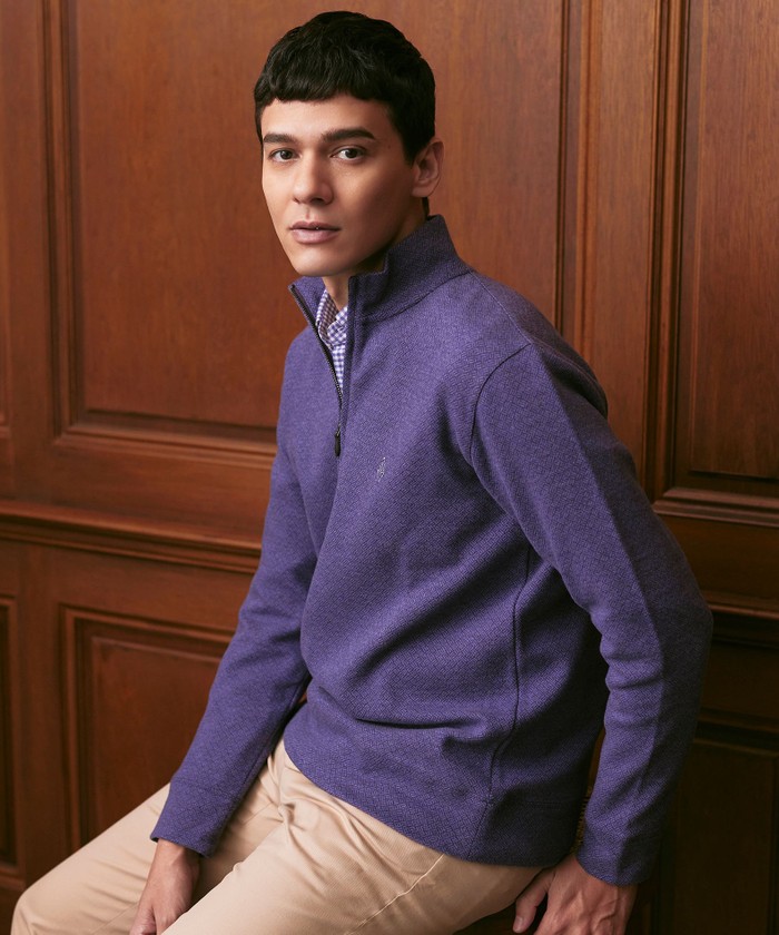 パケ柄 ダブルフェイスハーフジップ(506896082)｜HANKYU MEN'S / 阪急