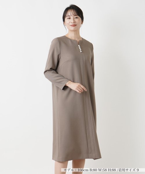 キーネックワンピース【Leilian WHITE LABEL】(506904721)｜阪急百貨店  