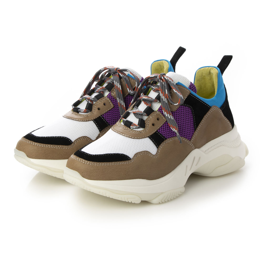 ◆ mana MANA（マナ） センタージップ エッジソールシューズ レディース 茶