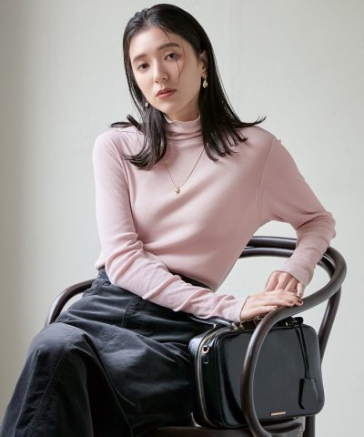 【SLOW/一部店舗限定】新色追加！シアーリブロンTEE タートルネック カット