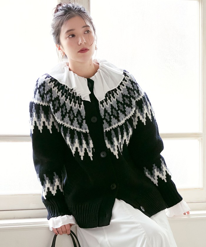 ブラック系｜カーディガン｜23区 (Lサイズ)(ニジュウサンク Lサイズ