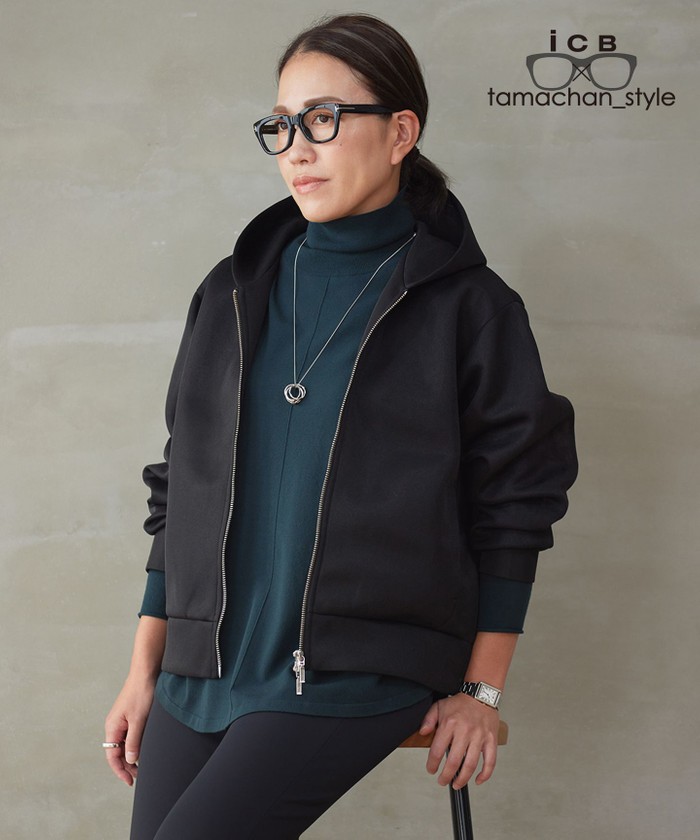 ICB×tamachan_style コラボ パーカー パールチェーンネックレス ICB×tamachan_style コラボ パーカー パールチェーンネックレス