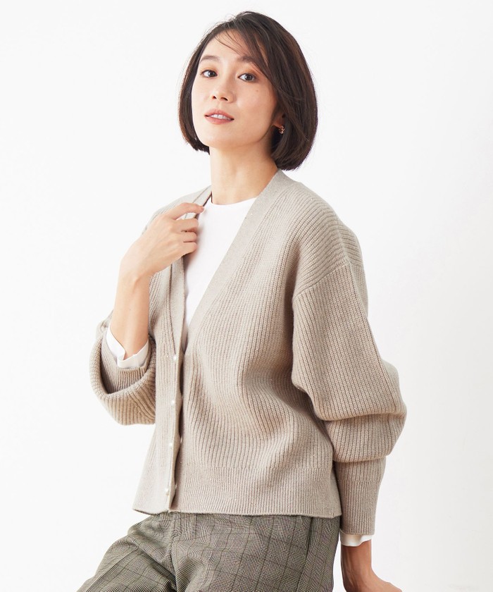 ベージュ系｜カーディガン｜自由区 (Lサイズ)(ジユウクエル)｜阪急