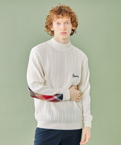 【WEB限定】ハーフモックケーブルニット