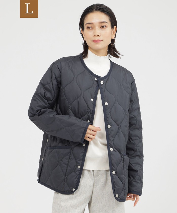 L】【防風性】【ウォッシャブル】キルティングダウンジャケット
