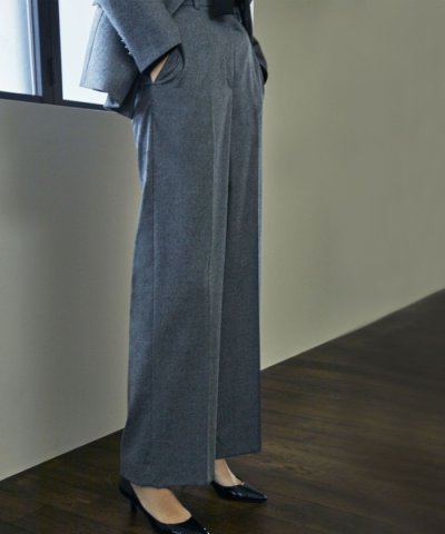 【VERY NaVY2024年12月号掲載】ストレッチウールフラノ ワイドストレ