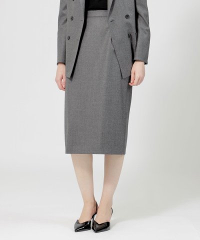 ストレッチウールフラノ タイトスカート