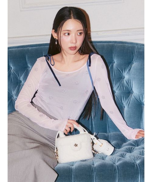 LILY BROWN×MARY QUANT】デイジー柄シアーチュールトップス(507512511