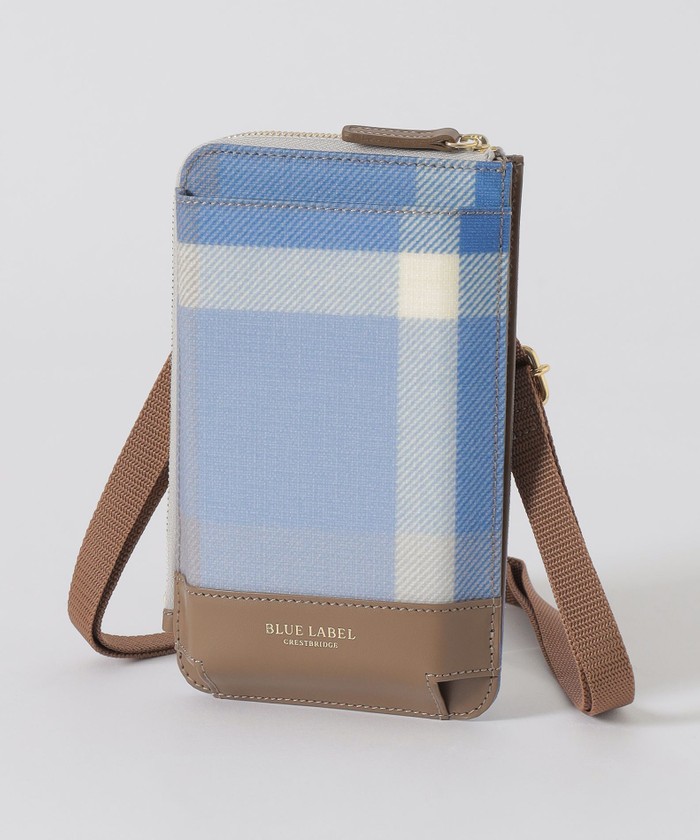 クレストブリッジチェックPVCスマホポシェット(506838943)｜阪急百貨店