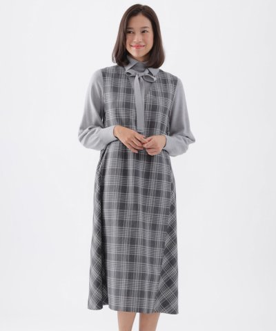 【ウォッシャブル】ストレッチツイルジャンパースカート