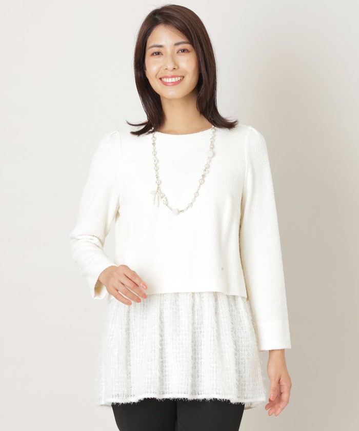 TOBECHIC チュニックブラウス44サイズ 楽天市場】【L】バックサテンジョーゼット チュニックブラウス