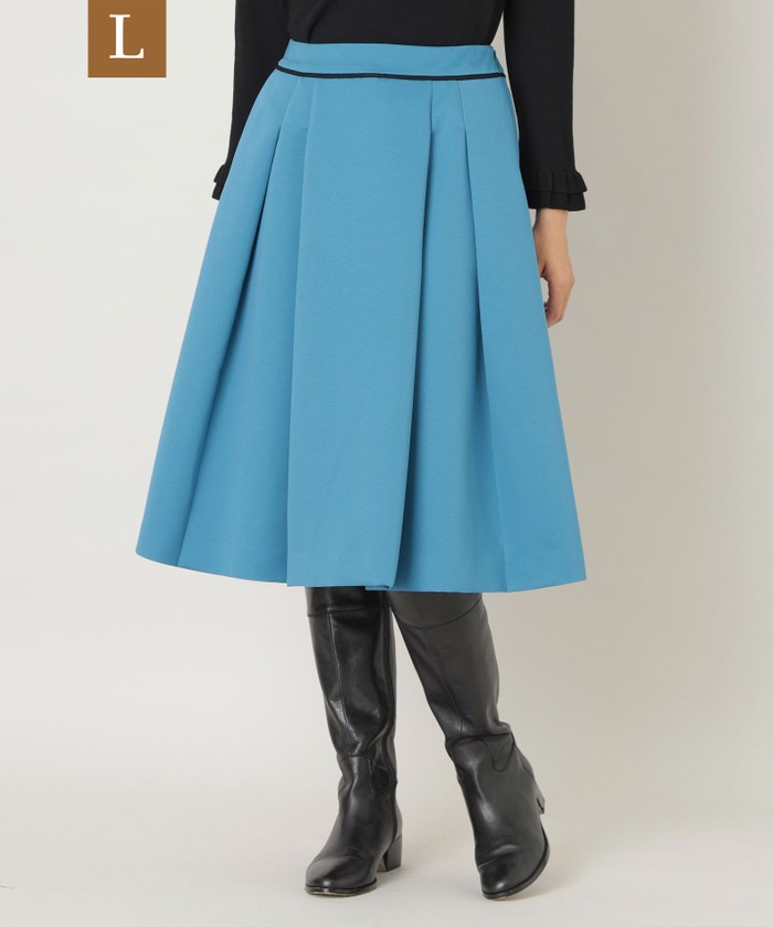ブルー系｜Aラインスカート｜TO BE CHIC(Lサイズ)(トゥー ビー