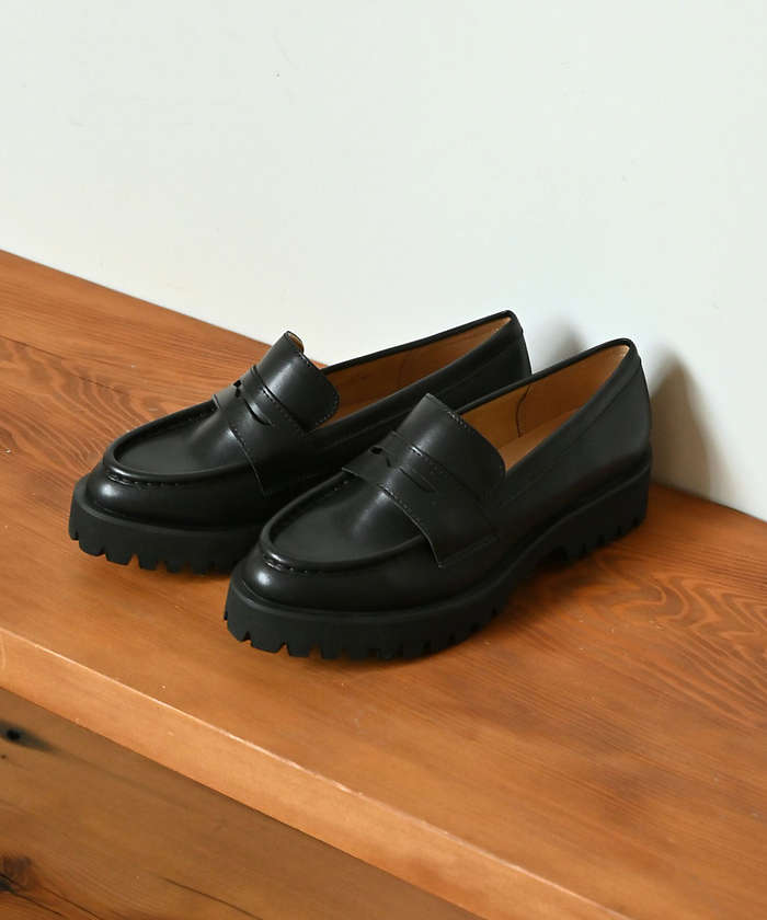 ブラック ローファー 厚底 販売店舗限定】軽量 厚底ローファー(507521216)｜阪急百貨店公式通販