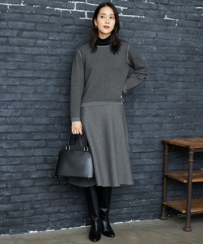 ★美品★ARTISANジャガード織スカートスーツ　Lサイズ 阪急百貨店購入品 フラワージャガードスカート｜BIGI online store - ビギ