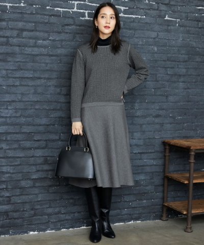 【WEB限定カラーあり・洗える】リバーシブルニット セットアップ(プルオーバー×