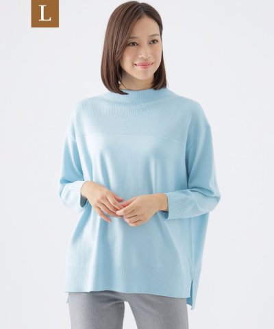 【L】【WEB・一部店舗限定】【ウォッシャブル】スーパーファインウールチュニック