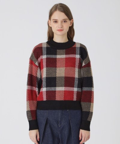 【一部店舗限定】ヘアリークレストブリッジチェックジャカードプルオーバー