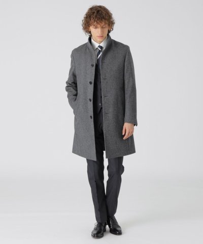 カルゼビーバースタンドカラーコート