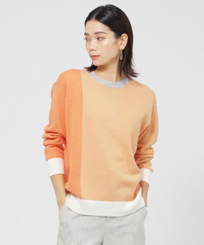 【カタログ掲載品】【ウォッシャブル】ブロッキングウールプルオーバーショートニット