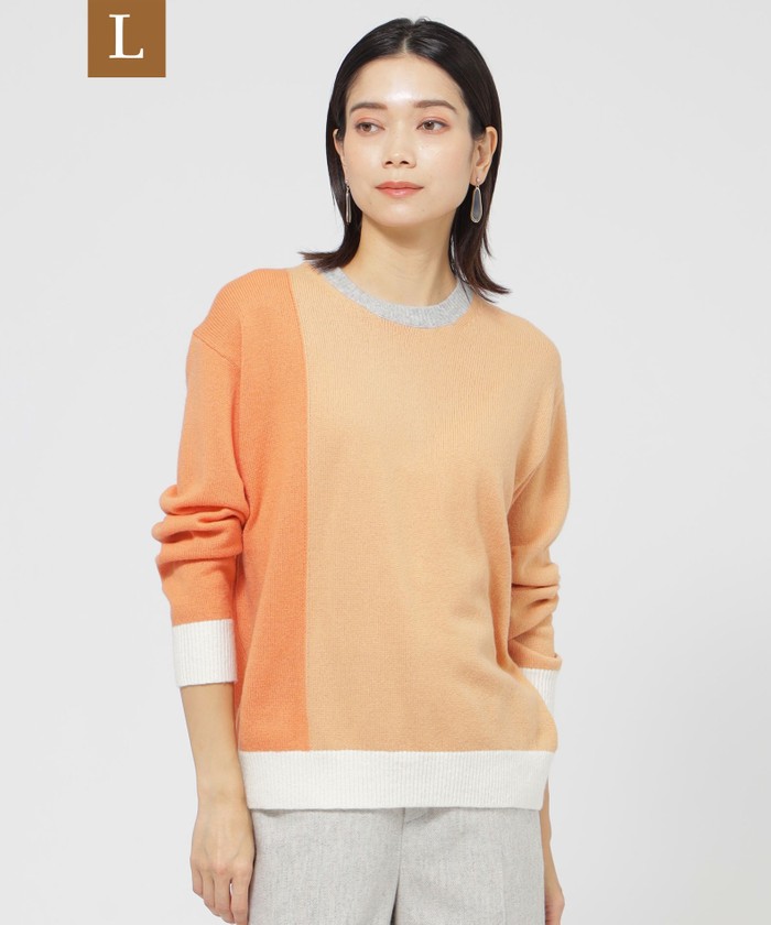 オレンジ系｜ニット・セーター｜EVEX by KRIZIA(Lサイズ)(エヴェックス