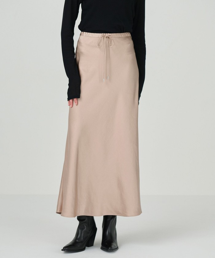 GRACECONTINENTAL サテンストレッチイージースカート ピンク 38