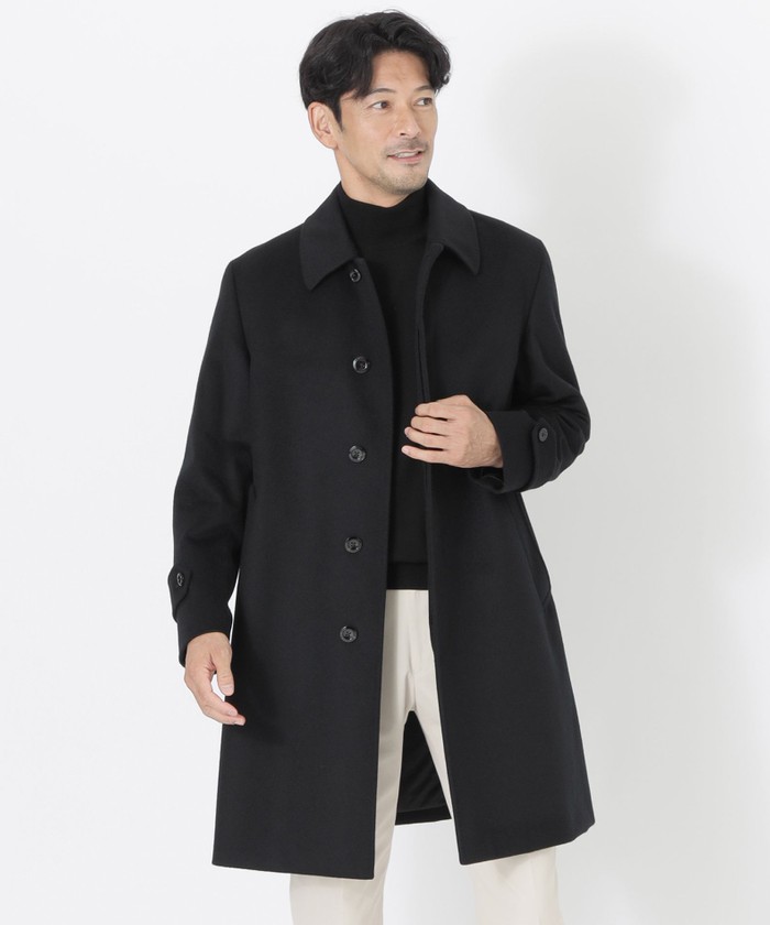 ジェイプレスメンズ　ウールバルマカーンコート　ブラック Rain Wool＞バルマカーンコート(506859452)｜HANKYU MEN'S / 阪急メンズ