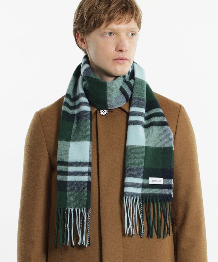 ウール チェックマフラー(506860769)｜HANKYU MEN'S / 阪急メンズ
