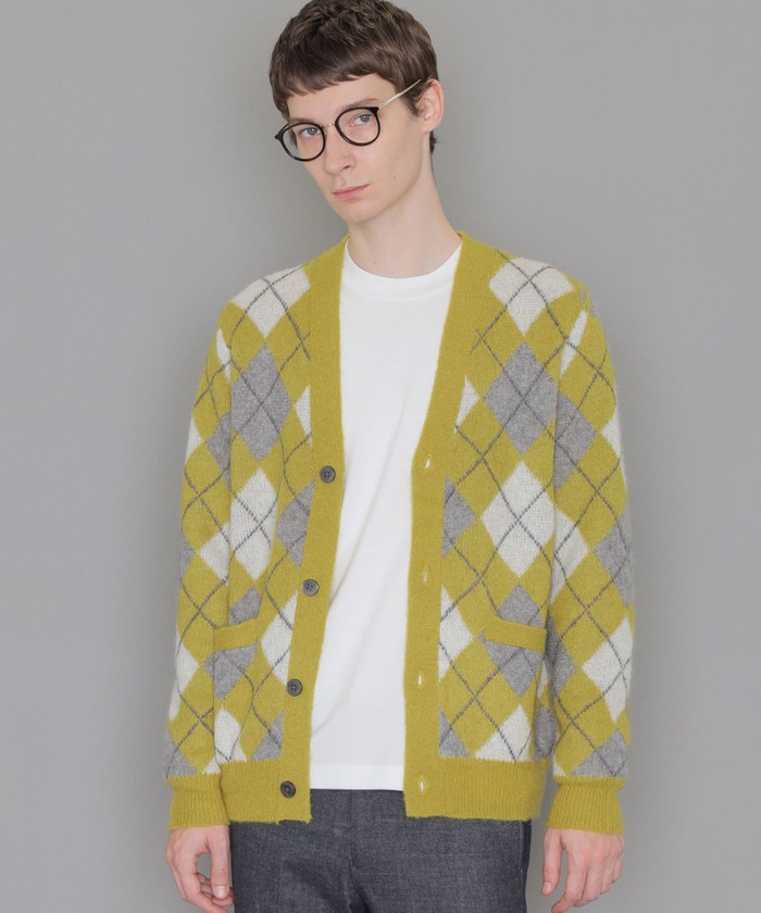 モヘヤアーガイルカーディガン(507515165)｜HANKYU MEN'S / 阪急メンズ