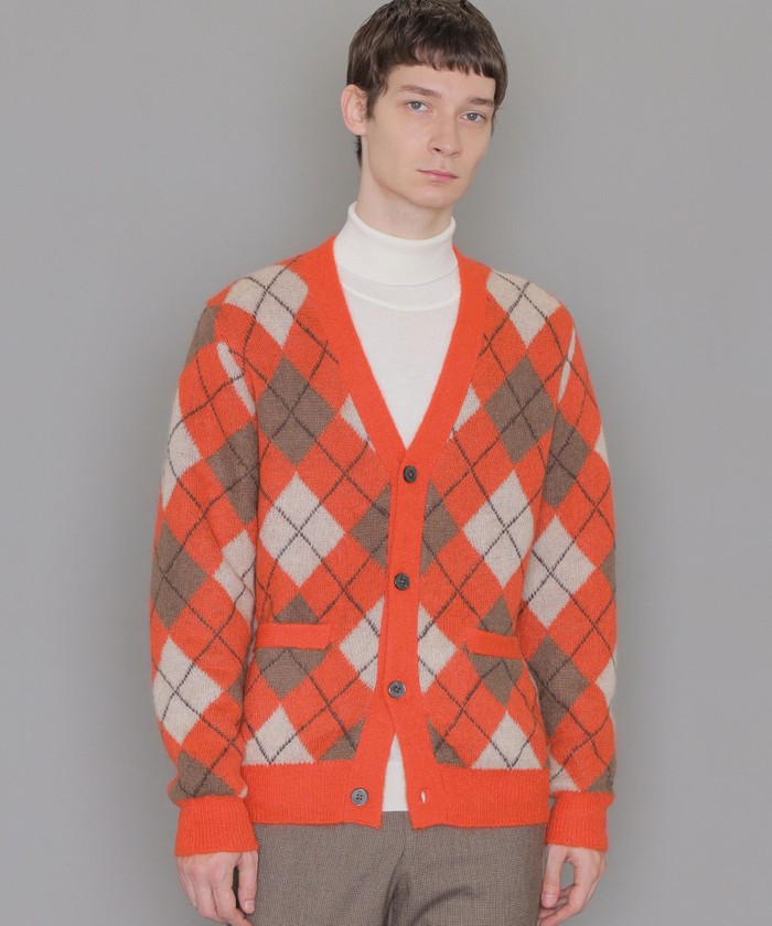 モヘヤアーガイルカーディガン(507515165)｜HANKYU MEN'S / 阪急メンズ