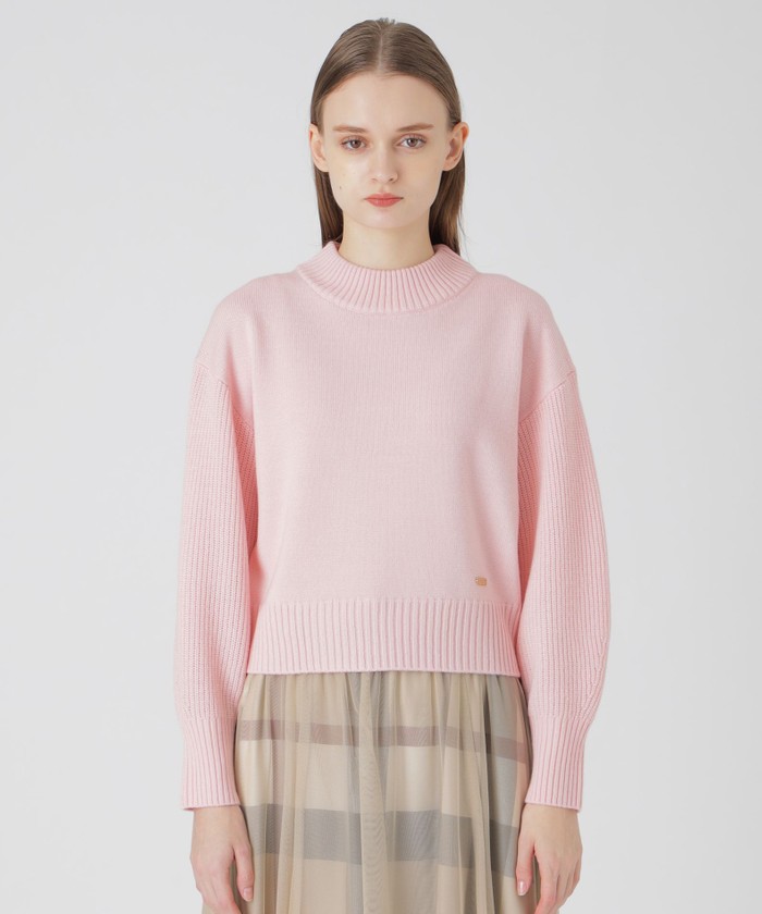 BLUE LABEL CRESTBRIDGE ピンク長袖ニット ブルーレーベルクレストブリッジ BLUE LABEL CRESTBRIDGE