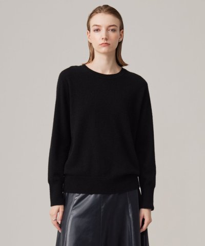 【CLASSY.1月号掲載・前後着用可能】ピュアカシミヤ バイカラーニット