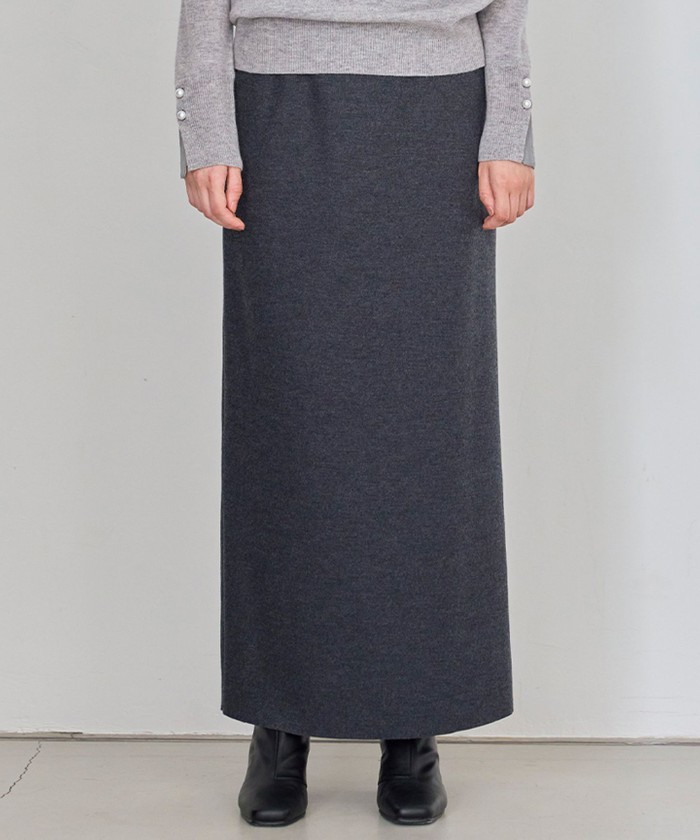 BEIGE MONTAIGNE / ウールロングスカート C. GRAY 2 BEIGE MONTAIGNE / ウールロングスカート C. GRAY 2