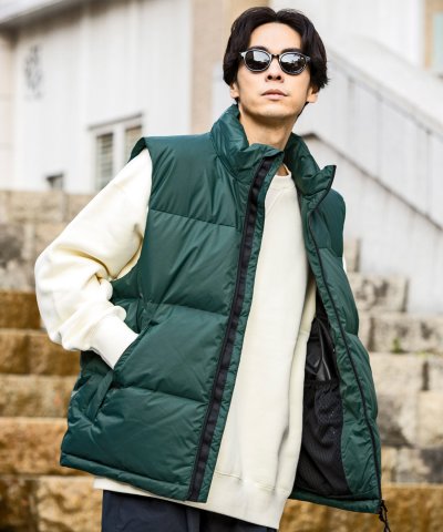 プラスフェニックス +phenix QUILTING DOWN VEST キルテ