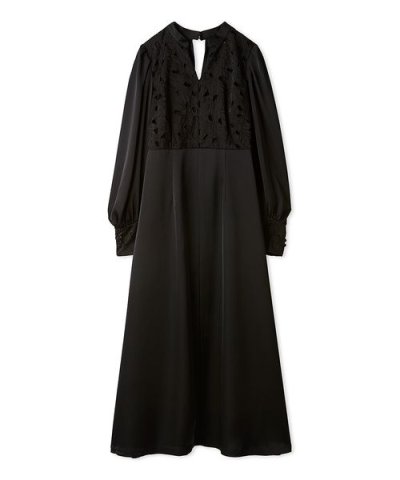 カットワークサテンドレス