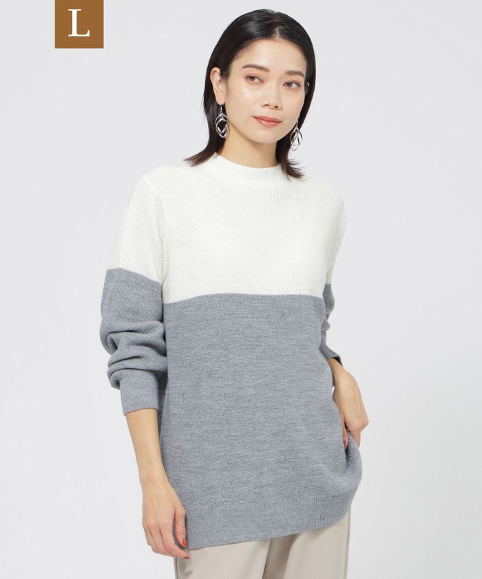 L】【カタログ掲載品】【ウォッシャブル】ラメバイカラープルオーバー