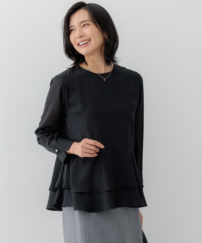 【洗える】テプラマットシフォン ブラウス 洗える】テプラマットシフォン ブラウス(507619557)｜阪急百貨店