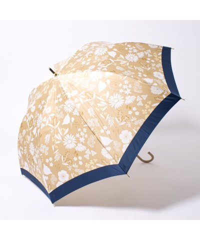 長傘 バイカラー 花柄 サテンプリント 耐風傘 ジャンプ