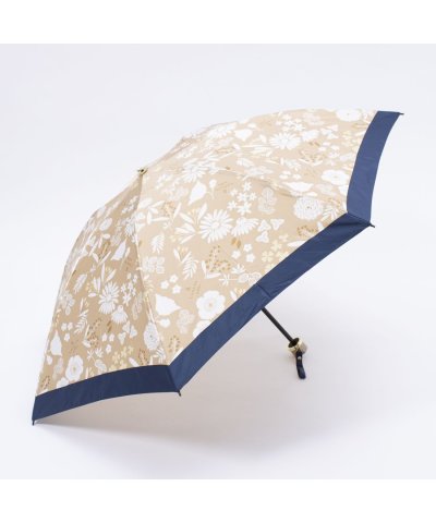 折りたたみ傘 バイカラー 花柄 サテンプリント 耐風傘 クイックアーチ