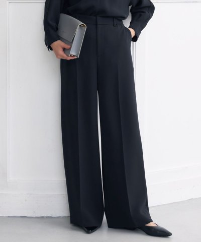 【カタログ掲載・セットアップ対応・洗える】トリアセダブルクロス ワイドパンツ