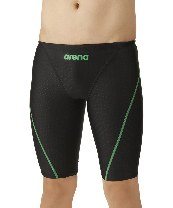 arena(ings) 【競泳水着】レーシングスパッツ ブラック×グリーン R130 arena(ings) 【競泳水着】レーシングスパッツ ブラック×グリーン R130