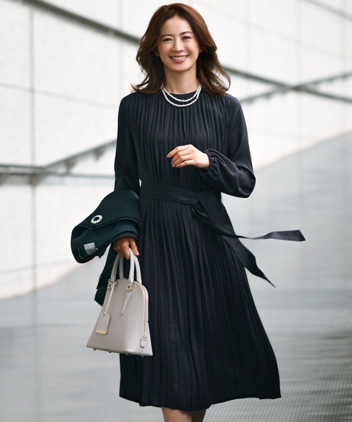 洗える】クリスタルアムンゼン ウエスト切り替え ワンピース(508644126