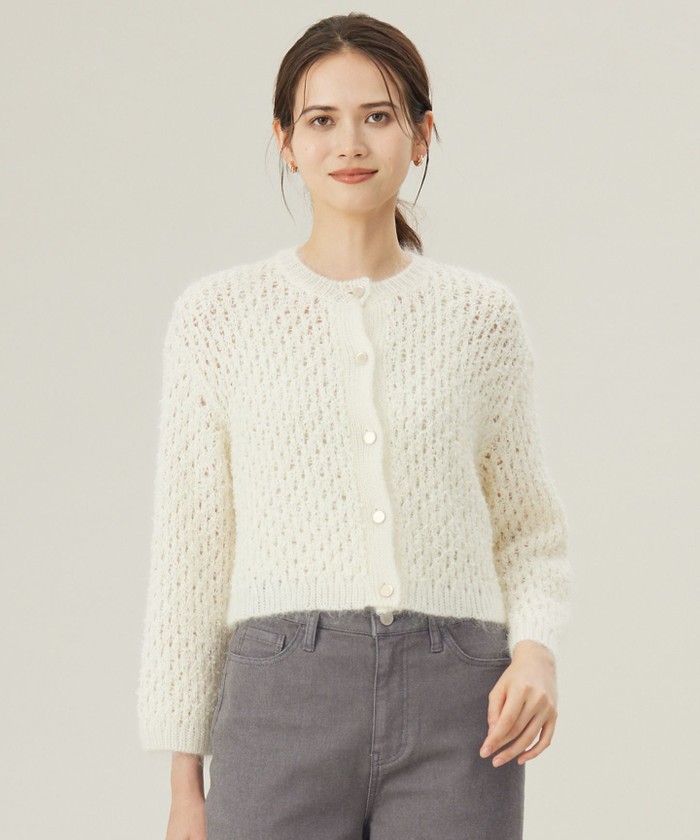 ホワイト系｜カーディガン｜自由区 (Lサイズ)(ジユウクエル)｜阪急