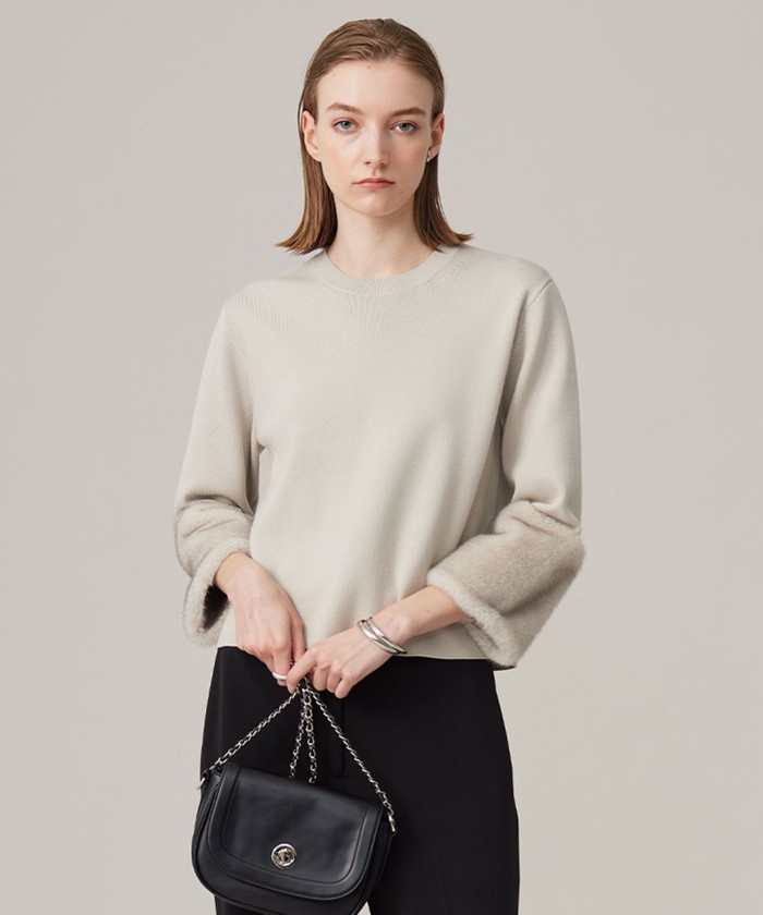 美品♡icb ジュエルニット・グレー♡XS セール】 【WEB＆一部店舗限定・10色展開】ウールナイロン